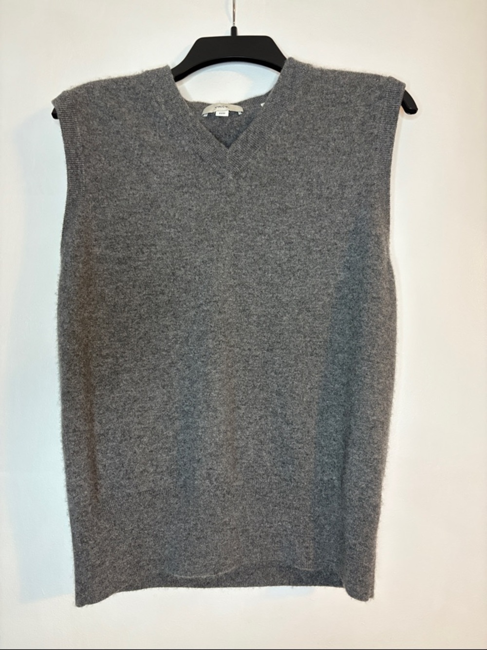 Vince Gray V-Neck Knit Sweater